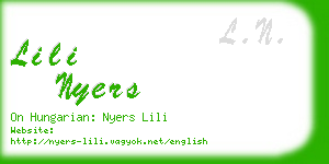 lili nyers business card